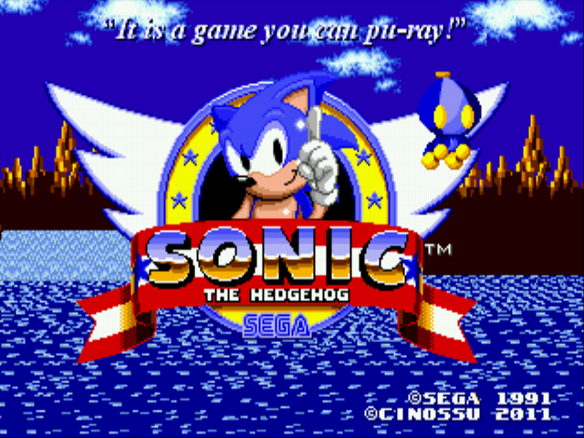 Sonic the Hedgehog - Omochao Edition Title Screen